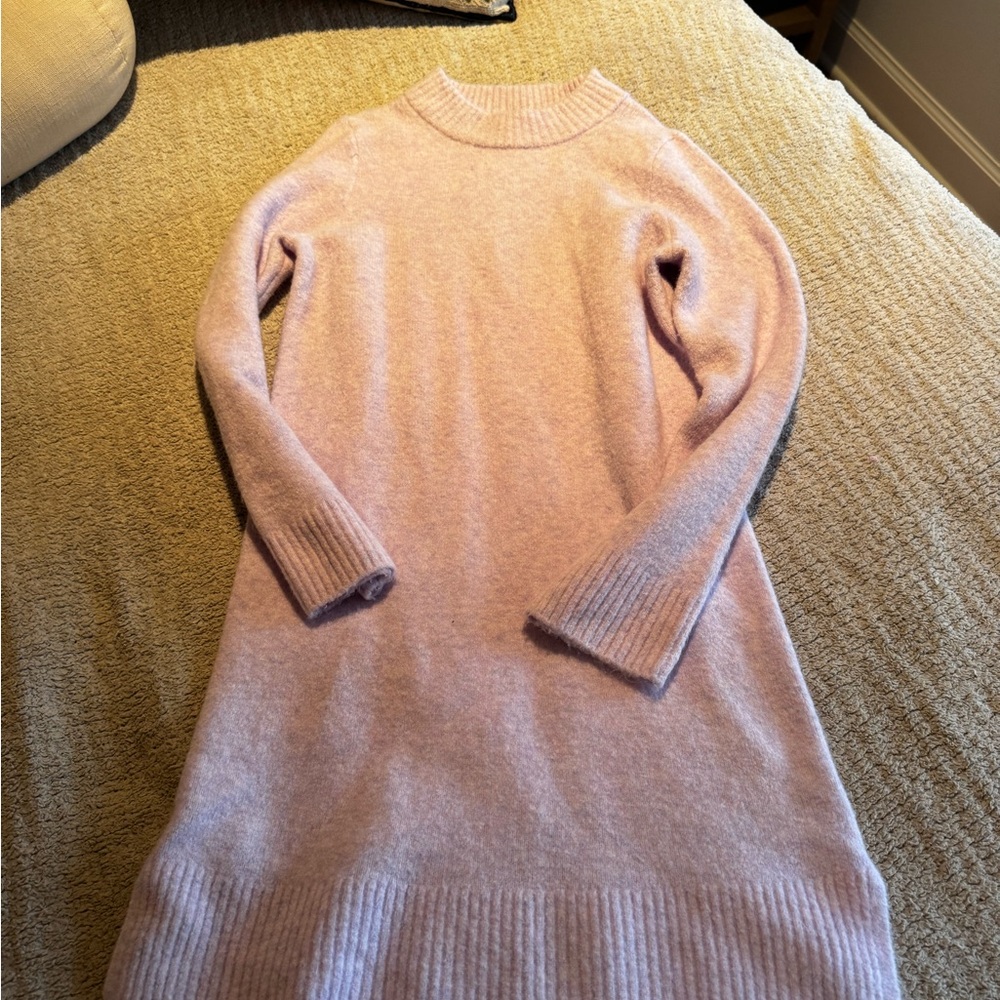 Cozy Crewcuts Heathered Lilac Sweater Dress
